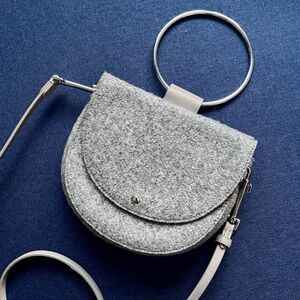 Theory Felt Crossbody Bag Grey